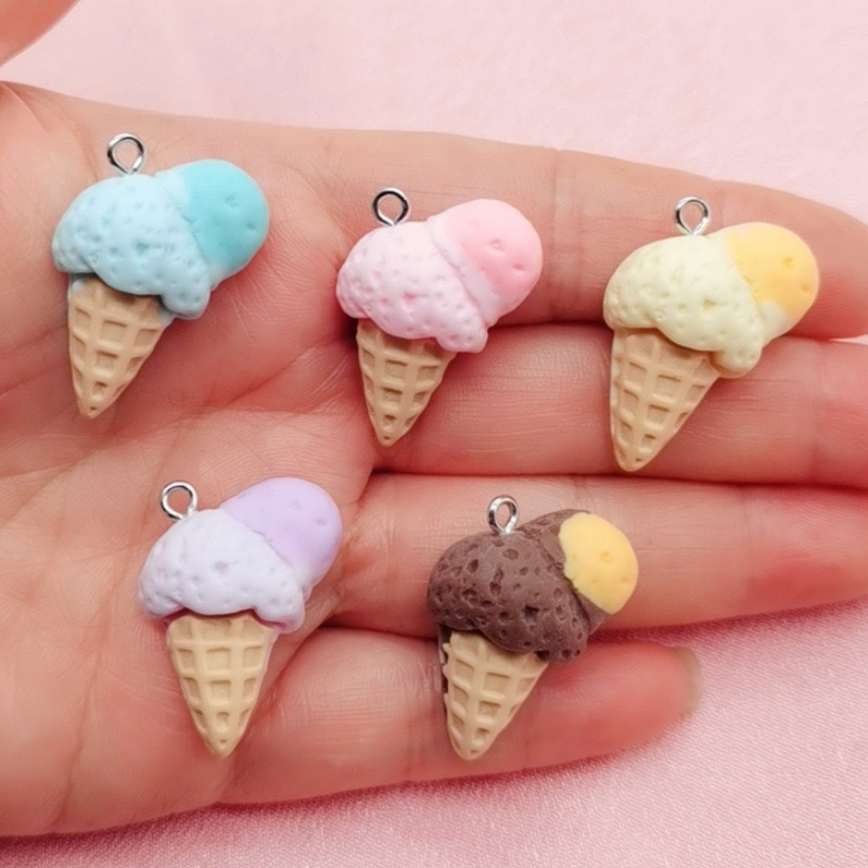 Resin - 10pcs resin colored small fresh ice