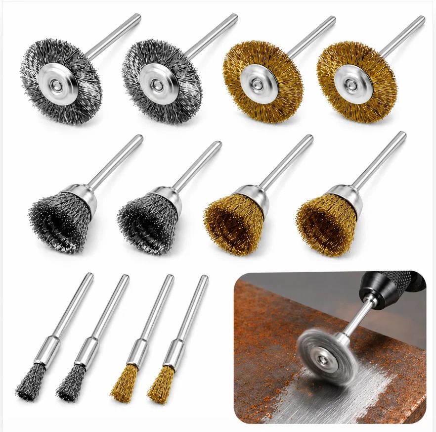 12Pcs Brass Brush Steel Wire W - Nozzle Brass recension och pris