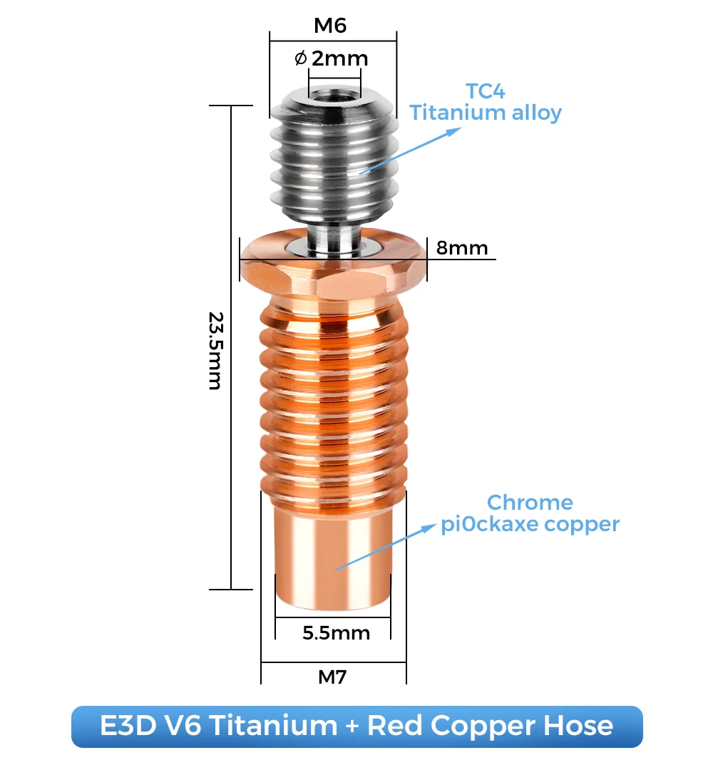 High Quality E3D V6 Throat V5  - Direct Drive Extruder recension och pris