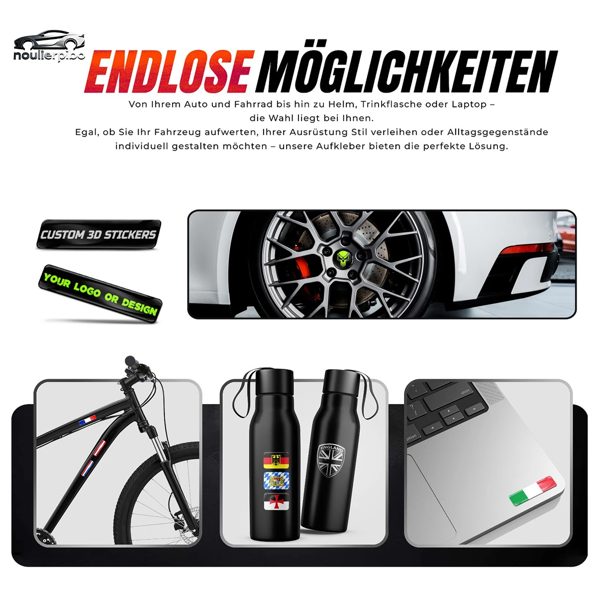 Custom 3D Resin Car Sticker Pe - Uv Resin recension och pris