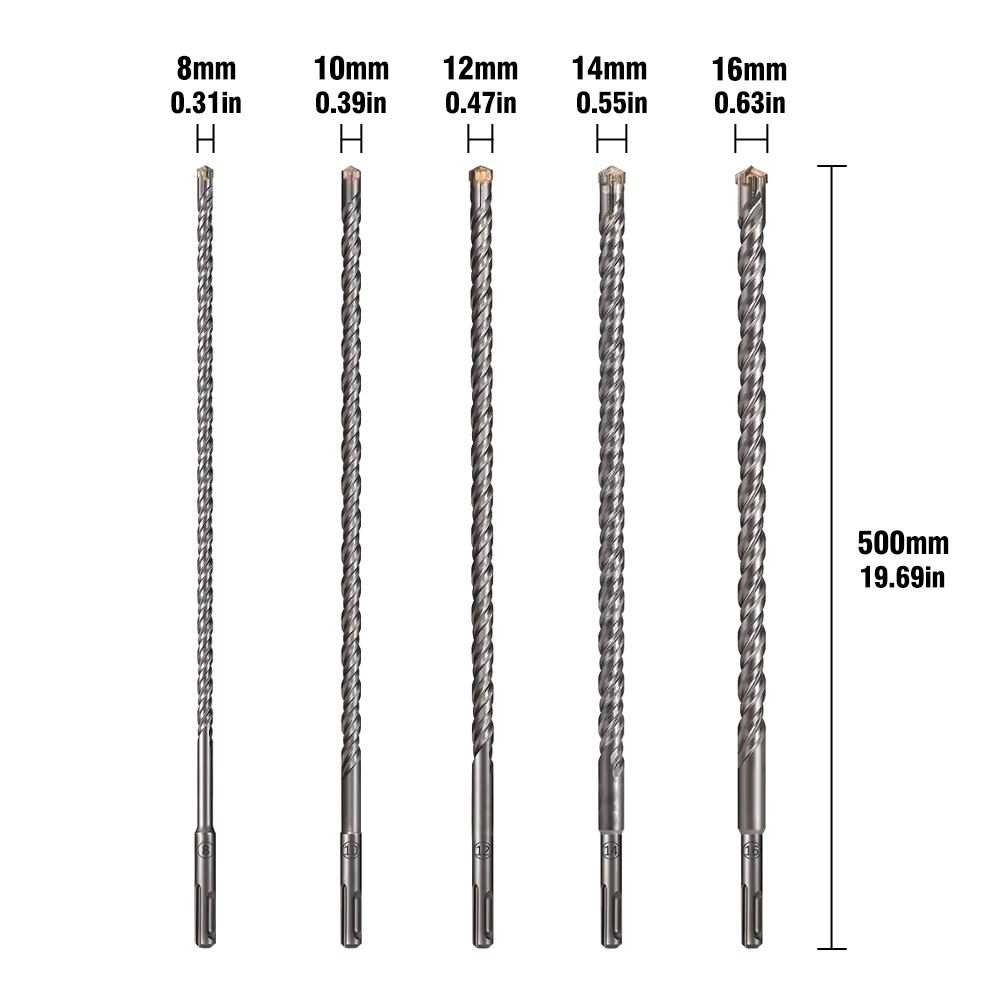 500mm Extended SDS Plus Cross  - Nozzle Tungsten recension och pris
