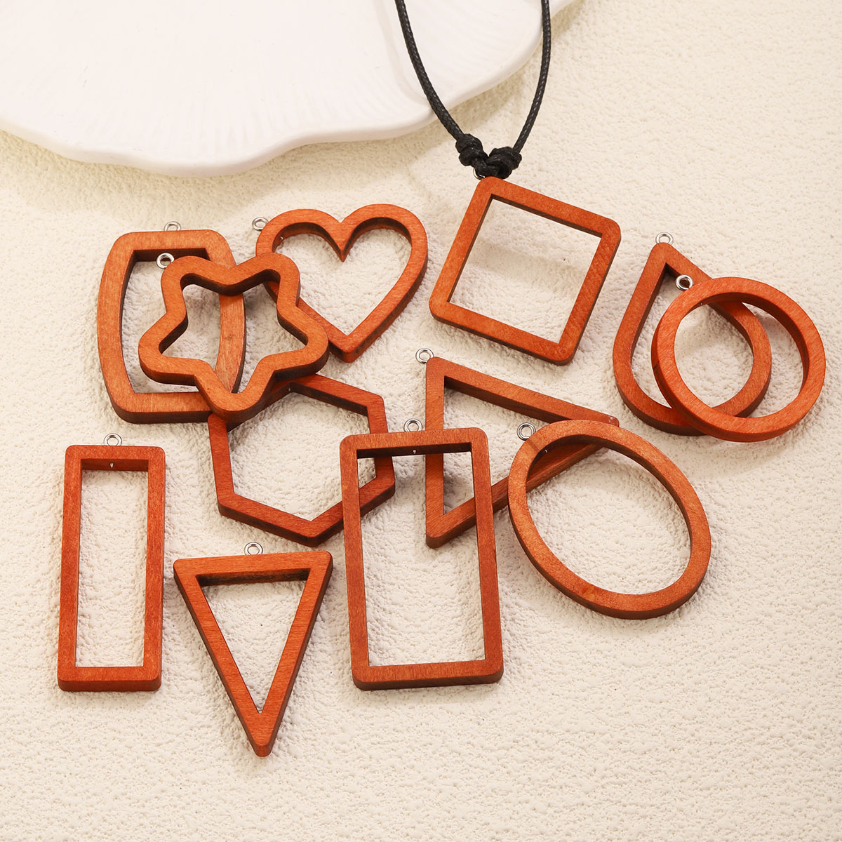 10PCS Triangle Rectangle Wood  - Uv Resin recension och pris