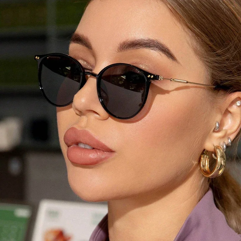 New Round Vintage Sunglasses W - Uv Resin recension och pris