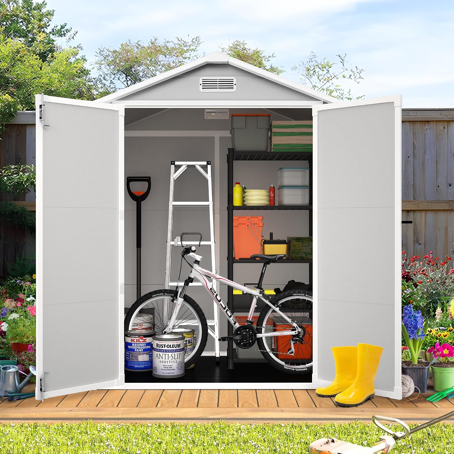 Outdoor Storage Shed 6×4ft Wat - Uv Resin recension och pris